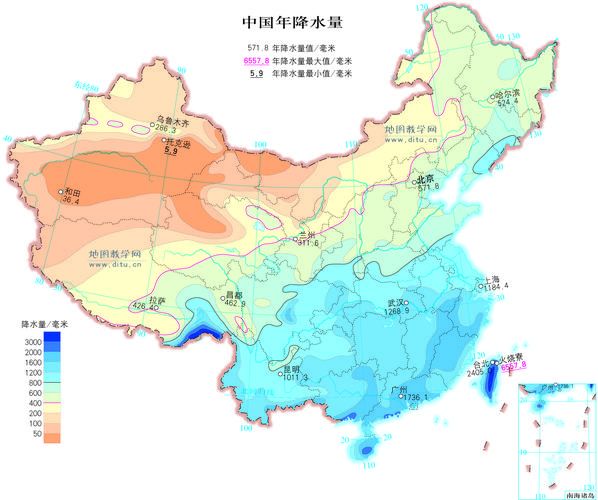 全國降水量排名前十(哪個地方雨水最少)