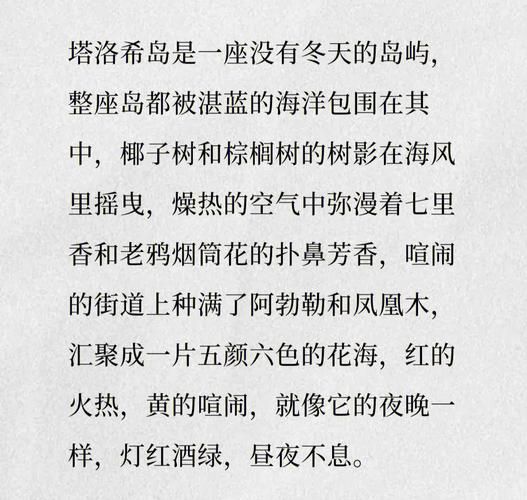 塔洛希塔島小說在線閱讀(塔洛希島小說到底講了什么故事)