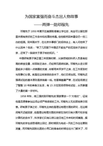 鄧稼先的資料(他們之間有什么故事)