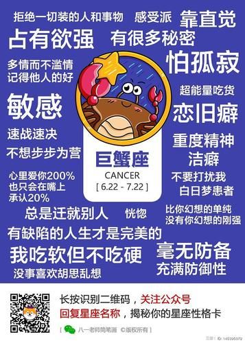 巨蟹座的九大特征(他們到底在想什么)